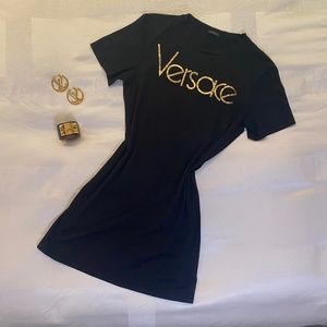 VERSACE Black T-Shirt Dress